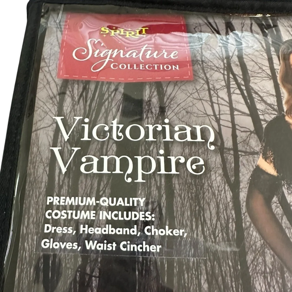 NWT Spirit Halloween Signature Adult XL Victorian Vampire Costume Dress Goth New - Picture 2 of 4
